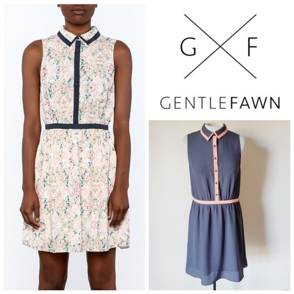 UO GENTLE FAWN Collared Button Down Dress